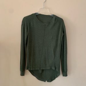 Long sleeve olive dark green thin  sweater